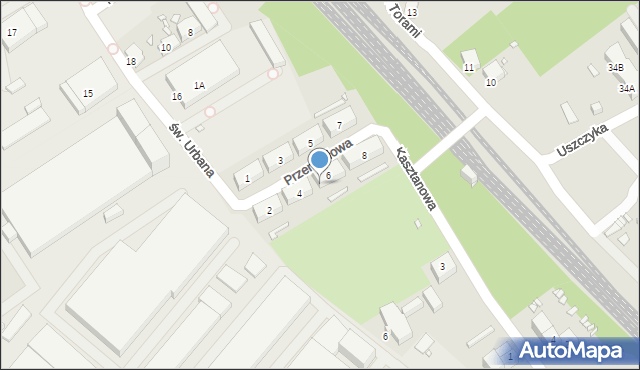 Gliwice, Przemysłowa, 6B, mapa Gliwic