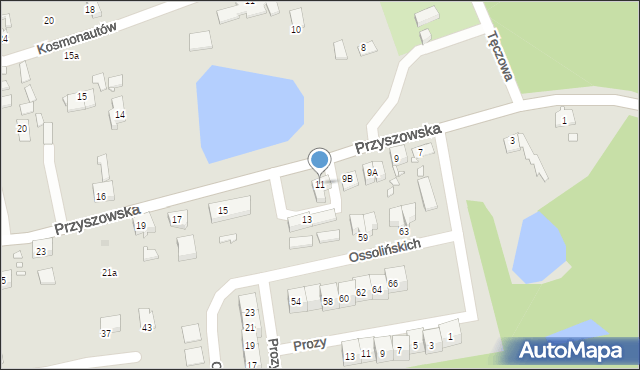 Gliwice, Przyszowska, 11, mapa Gliwic