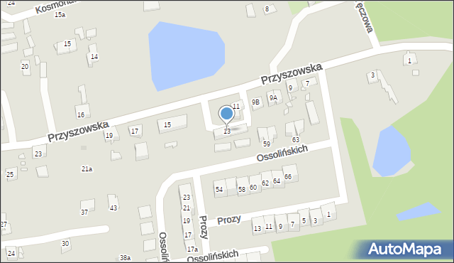 Gliwice, Przyszowska, 13, mapa Gliwic