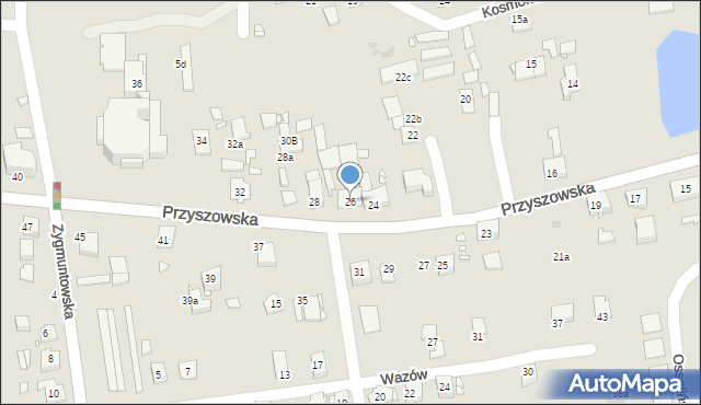 Gliwice, Przyszowska, 26, mapa Gliwic