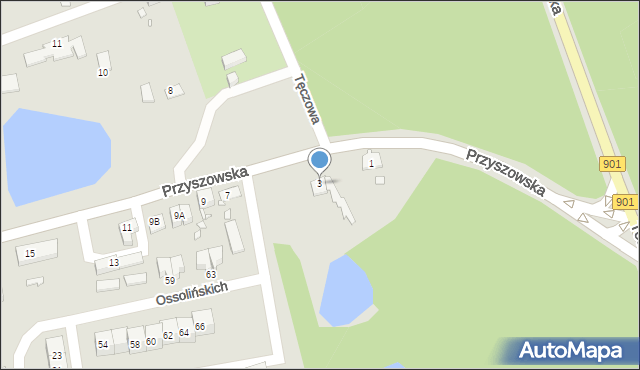 Gliwice, Przyszowska, 3, mapa Gliwic