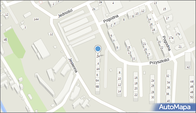 Gliwice, Przyszłości, 2A, mapa Gliwic