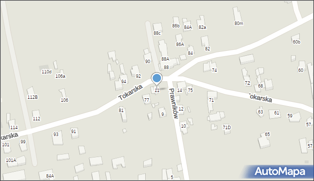 Gliwice, Prawników, 11, mapa Gliwic