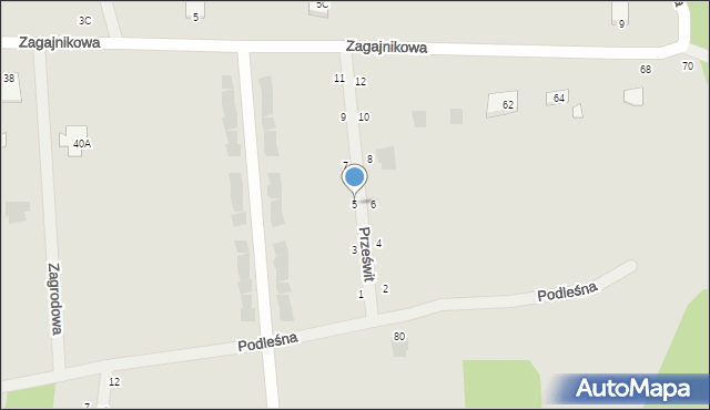 Głogów Małopolski, Prześwit, 5, mapa Głogów Małopolski