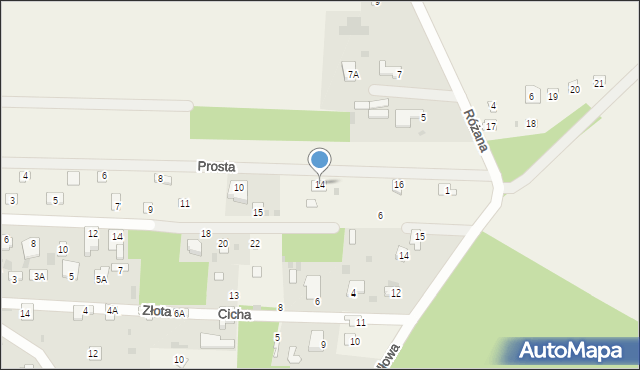 Goławice Drugie, Prosta, 14, mapa Goławice Drugie