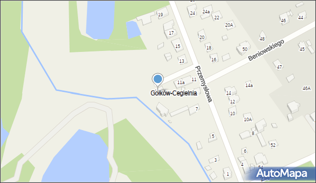 Gołków, Przemysłowa, 11b, mapa Gołków