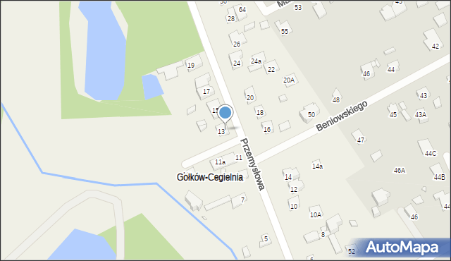 Gołków, Przemysłowa, 13A, mapa Gołków