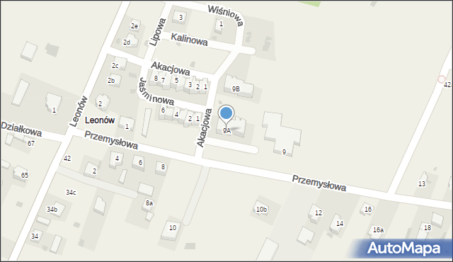 Gorzkowice, Przemysłowa, 9A, mapa Gorzkowice