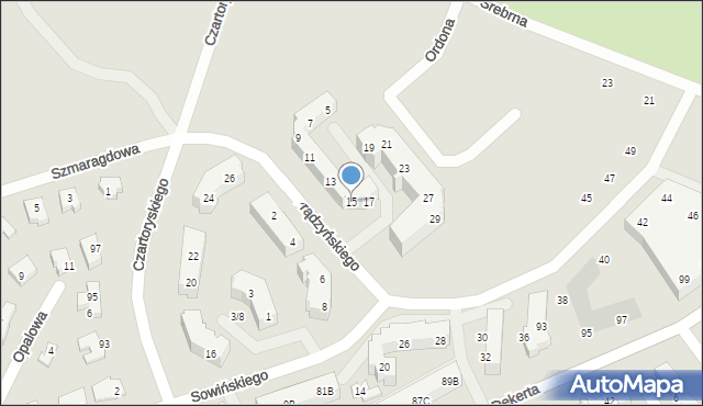 Gorzów Wielkopolski, Prądzyńskiego Ignacego, gen., 15, mapa Gorzów Wielkopolski