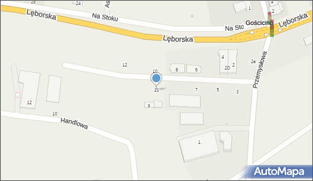 Gościcino, Przemysłowa, 11, mapa Gościcino