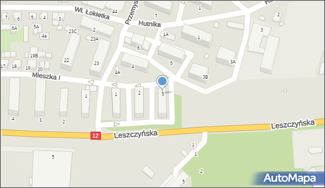 Gostyń, Przemysława II, 3, mapa Gostyń