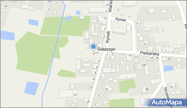 Goszczyn, Przybyszewska, 2, mapa Goszczyn