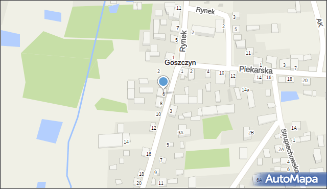 Goszczyn, Przybyszewska, 6, mapa Goszczyn