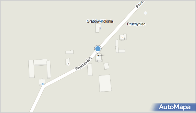 Grabów, Prucheniec, 7, mapa Grabów