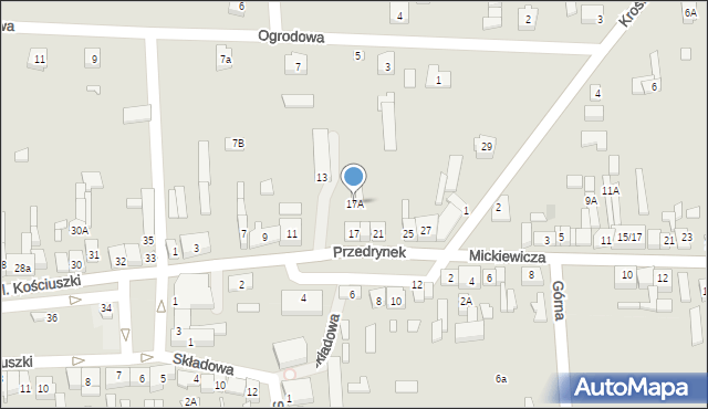 Grabów, Przedrynek, 17A, mapa Grabów