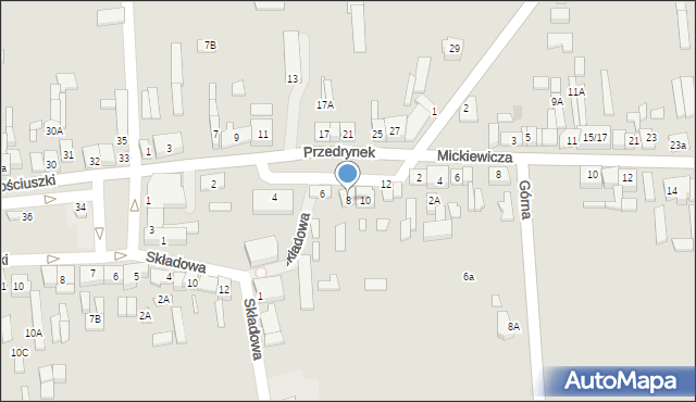 Grabów, Przedrynek, 8, mapa Grabów