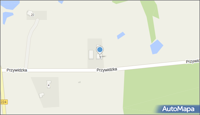 Grabowo Kościerskie, Przywidzka, 3, mapa Grabowo Kościerskie