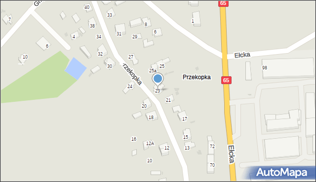 Grajewo, Przekopka, 23, mapa Grajewo