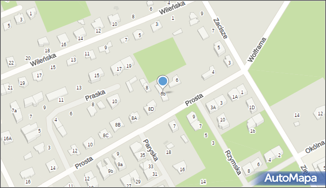 Grodzisk Mazowiecki, Prosta, 6b, mapa Grodzisk Mazowiecki