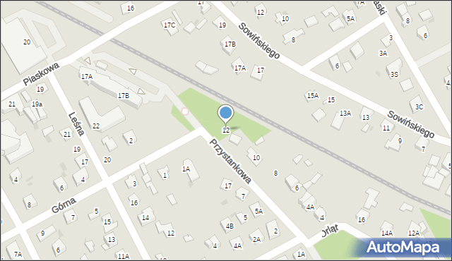 Grodzisk Mazowiecki, Przystankowa, 12, mapa Grodzisk Mazowiecki