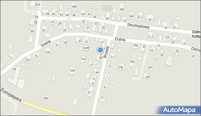 Grodzisk Wielkopolski, Prosta, 2A, mapa Grodzisk Wielkopolski