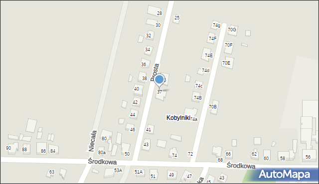 Grodzisk Wielkopolski, Prosta, 37, mapa Grodzisk Wielkopolski