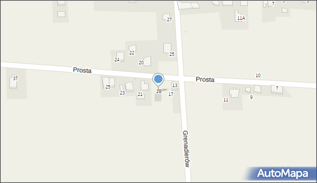 Gromiec, Prosta, 19, mapa Gromiec