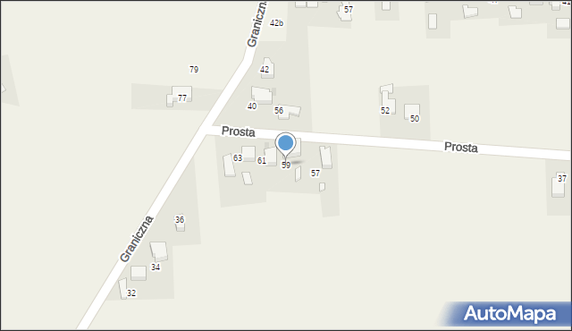 Gromiec, Prosta, 59, mapa Gromiec