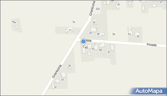 Gromiec, Prosta, 65, mapa Gromiec