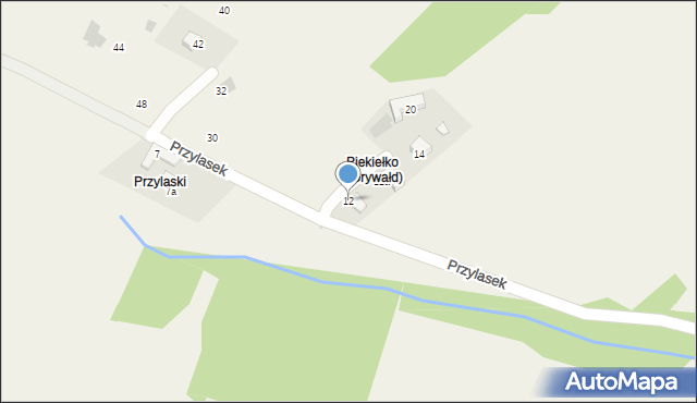 Grywałd, Przylasek, 12, mapa Grywałd