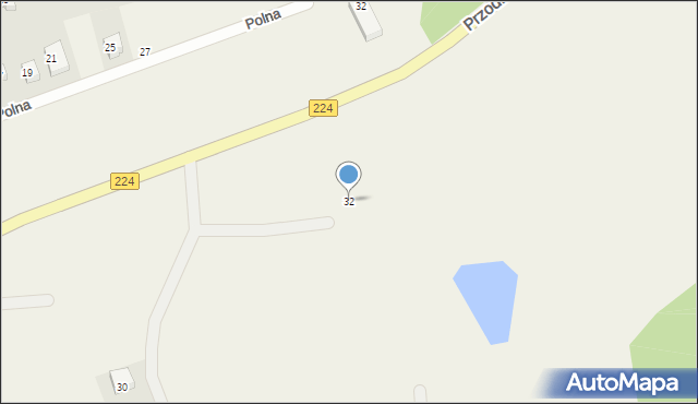 Grzybno, Przodkowska, 32, mapa Grzybno