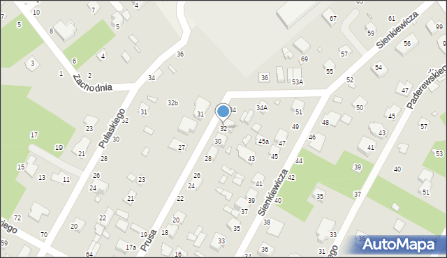 Halinów, Prusa, 32, mapa Halinów