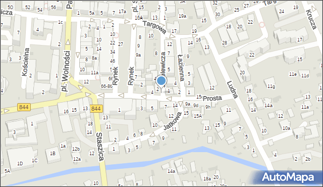 Hrubieszów, Prosta, 7a, mapa Hrubieszów