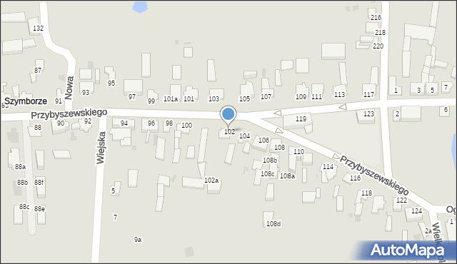 Inowrocław, Przybyszewskiego Stanisława, 102, mapa Inowrocławia