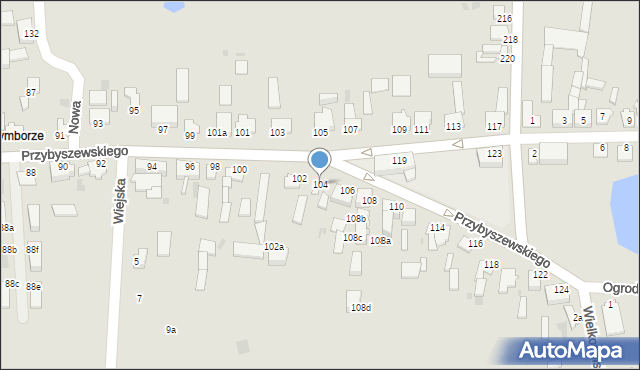 Inowrocław, Przybyszewskiego Stanisława, 104, mapa Inowrocławia