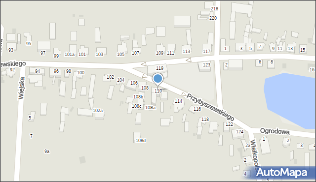 Inowrocław, Przybyszewskiego Stanisława, 110, mapa Inowrocławia