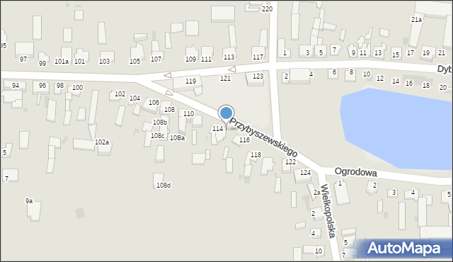 Inowrocław, Przybyszewskiego Stanisława, 114a, mapa Inowrocławia