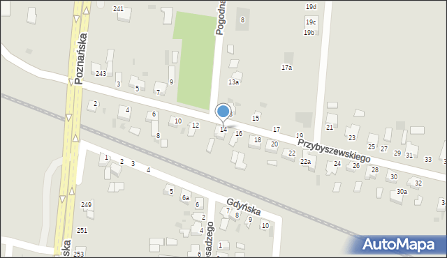 Inowrocław, Przybyszewskiego Stanisława, 14, mapa Inowrocławia