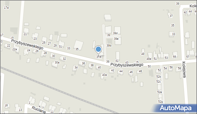 Inowrocław, Przybyszewskiego Stanisława, 37A, mapa Inowrocławia