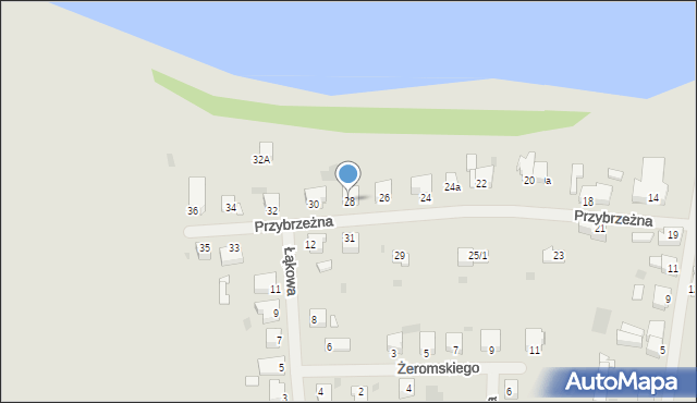 Ińsko, Przybrzeżna, 28, mapa Ińsko