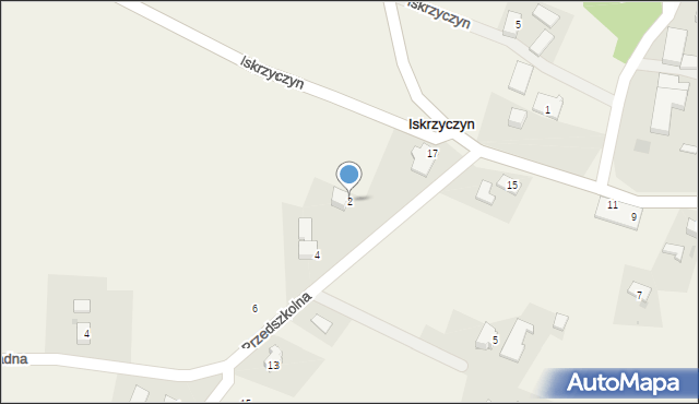 Iskrzyczyn, Przedszkolna, 2, mapa Iskrzyczyn