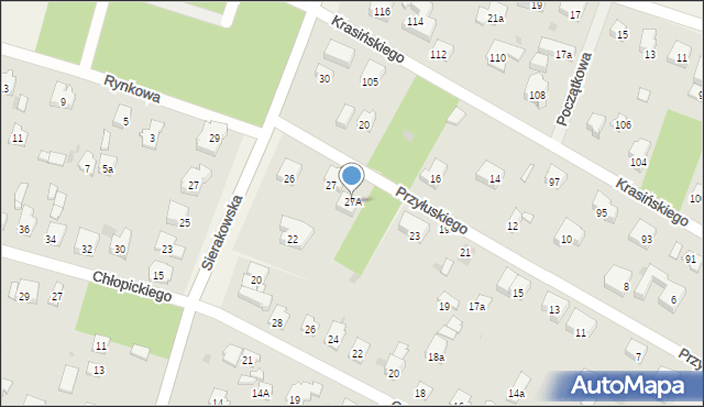 Izabelin C, Przyłuskiego Jakuba, 27A, mapa Izabelin C