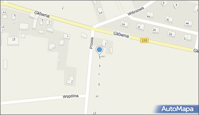 Janczewo, Prosta, 3, mapa Janczewo