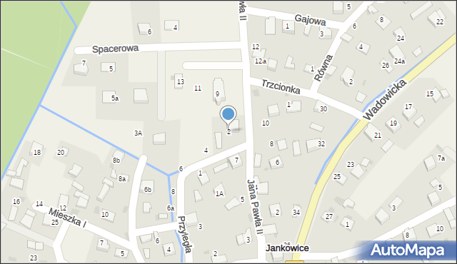 Jankowice, Przyległa, 2, mapa Jankowice
