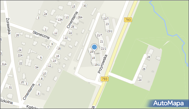 Janów, Przyrowska, 19/6, mapa Janów