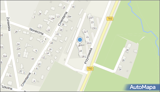 Janów, Przyrowska, 19/7, mapa Janów