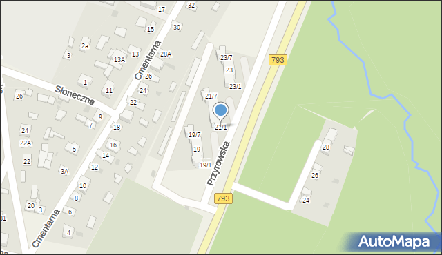 Janów, Przyrowska, 21/1, mapa Janów