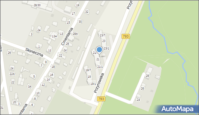 Janów, Przyrowska, 21/5, mapa Janów