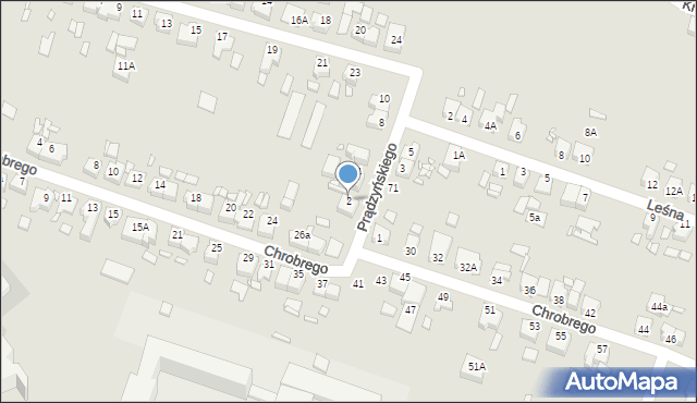 Jarocin, Prądzyńskiego Ignacego, gen., 2, mapa Jarocin