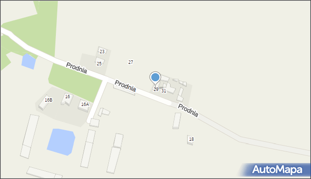 Jarużyn, Prodnia, 29, mapa Jarużyn